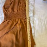 Strapless Smocked Mini Dress Rust Brown M Size M Photo 5