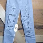 American Eagle Gray Distressed Ripped Denim Pants Mom Jeans size 8 Regular Photo 9