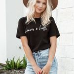 ✨ Leaves + Lattes Black Tee✨ Black Size L Photo 0