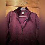 PINK - Victoria's Secret Pink Victoria’s Secret 1/4 Zip Pullover Fleece Jacket Burgundy Medium Photo 5
