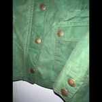 Boden Green Wax Coated Barn Coat size 16 Photo 2