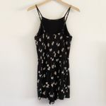 Hollister  Smocked High Neck Black Floral Romper Photo 2
