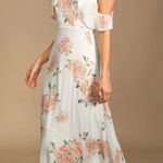 Lulus  Take You There Floral Print Maxi Dress‎ in Ivory Size Small Photo 0