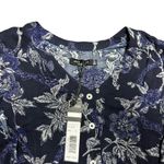 Max jeans NWT button down bird and floral raw hem ruffled bell sleeve blouse S Photo 5