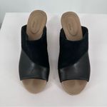 Clarks Lafley Wave Platform Wedge Sandals in Black Suede/Leather size 8 Cork Photo 3