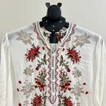 Johnny Was NWOT  Embroidered Floral Bohemia Long SHIRT Tunic Blouse Sz S Photo 2