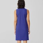 Eileen Fisher  Iris Wide Rib Stretch Mock Neck Knee Length Dress Size Medium Photo 2
