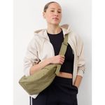Athleta All About Medium Crossbody Hobo Bag Olive Branch Photo 1