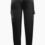 Aritzia  Babaton Refined Satin Cargo Pant In Black Photo 4