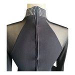 Windsor -STUDDED COLLAR BLACK BODYCON DRESS-SIZE SMALL Photo 8