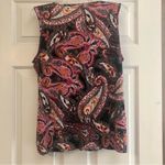 Susan Lawrence  Women’s Print Tank Top With Ruffle Front Size L Photo 5