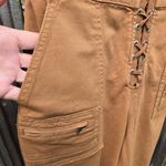 Good American NEW Jumpsuit Lace Up Utility Twill Cargo S Photo 12