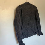 American Vintage Vintage Women’s Touch Woven Oversize Suit Jacket Blazer Grey Black Medium Photo 7