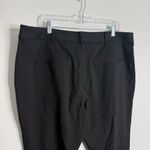 Ryllace Black Ponte Knit Pants Ankle Zip Stretch Size 20 Photo 7