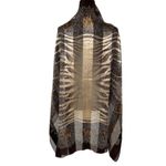 Leopard Cub Safari Print Sheer Multi Purpose Scarf Size OS Brown Photo 3