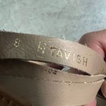 Donald J. Pliner (8) Y2K Tavish Tan Leather Strappy Stack Wood Heel Sandal Shoes Photo 13