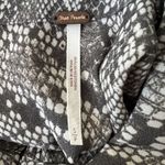 Free People Shirt Womens Small Gray Snake Skin Print Kennedy Blouse Edgy Grunge Photo 5