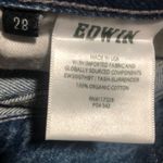 EDWIN Size 28 DISTRESSED TASH RELAXED STRAIGHT LEG DENIM JEAN IN SURRENDER Blue Photo 7