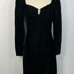Gunne Sax Vintage Jessica McClintock Dark Romantic Whimsigoth Black Velvet Dress Photo 0