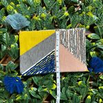 SUPER CUTE BOHO HAND BAG/ POUCH WITH ZIPPER & POM POMS Blue Photo 6