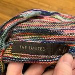 The Limited  Women's Multicolor Striped Cowl Neck Sweater Size Medium Rainbow Photo 4