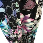 Cynthia Crowley SZ 10 Black Floral Sleeveless Dress Lining Classy A Line Preppy Photo 4