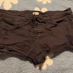 Billabong  Charcoal Lace-Up Jean Shorts Photo 0