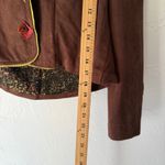 Vintage 2 Piece Skirt Suit Set M Brown Mod Jacket Skirt Artsy Boho Forest Fairy Size M Photo 4
