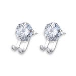 CZ Cubic Zirconia Stud Earrings for Men Women Streetwear Unisex Hip Hop Style Silver Photo 0