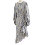 O.P.T. OnePrettyTime French tea floral printed elegant dress puff sleeves Sz S Photo 4