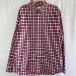 Gap Plaid Stretch Cotton Standard Fit Button Down Shirt Watermelon Size XL Photo 1