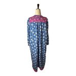 J.Crew ‎ Dress Women XS Blue Floral Embroidered Midi Preppy Boho Cottagecore Photo 1
