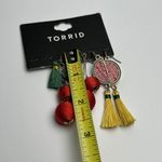 Torrid Multi Color Tassel Colorful Pierced Dangle Drop Earrings Lot Of 2 Photo 5