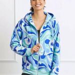 Hill House The Allie Zip-Up Hoodie in Ocean Kaleidoscope Size M NWT Photo 0