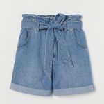 H&M Denim Paper Bag Shorts Photo 0