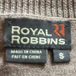 Royal Robbins  Abstract Leaves Tan Knit‎ Button-Up Cardigan Small ROYC-531 Cotton Photo 9