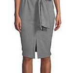 Few Moda Tie Front Grey Houndstooth Belted Pencil Skirt Size S Photo 0