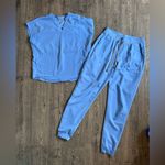 Fabletics  Celi Blue Scrub Set- Evolve Top And On Call Joggers- S/M Photo 4