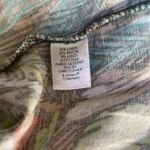 Christopher & Banks Skirt Womens 12P Green Linen Rayon Tropical Print Side Zip Photo 7