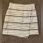 Loft Ann Taylor  wrap skirt w/ blue and purple stripes and frayed edges Photo 1