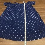 Old Navy Off-The-Shoulder Oversized Shift Dress Navy Blue White XS Extra Small Photo 10