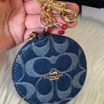 Coach CZ256 Circular Coin Pouch Bag Charm In Signature Denim Photo 1