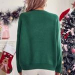 SheIn NWOT Christmas ugly sweater dark forest green color Photo 2