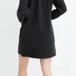 Madewell NWT  XS Patch Pocket Denim Popover Mini Dress in Black NO125 Shirtdress Photo 0