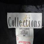 Vintage 80s Black Velvet Collections Overcoat Dress Coat Size Medium Black Photo 6