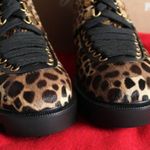 Christian Louboutin Macademia Leopard-Print Calf Hair Snake Moto Combat Booties Photo 6
