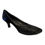 Aquatalia Suede Pumps Black Nappa Round Toes Italy Heels Weatherproof Shoes 9 B Photo 4