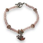 Pink Lotus Flower Handmade Beaded Bracelet Photo 1