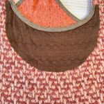 Brown & Pink Mixed Knit Racer Back Tank Top Funky People Boho Cottagecore XL Photo 3