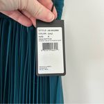 Adrianna Papell  Teal Blue Shirred Caplet Embellished Pleated Skirt Gown NWT 8 Photo 5